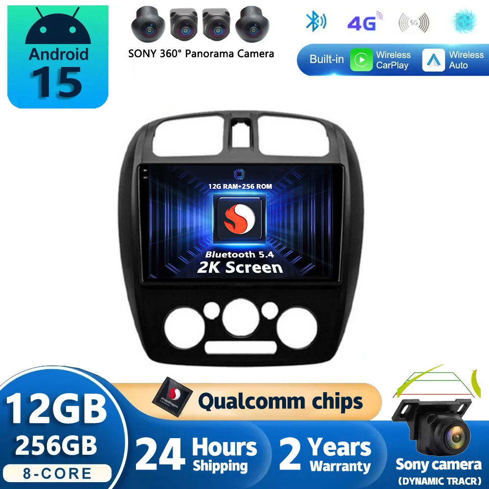 Android 15 For Mazda 323 2000 - 2003 Car Radio Navigation Multimedia Player Stereo GPS WiFi+4G wireless Carplay+Auto Head Unit