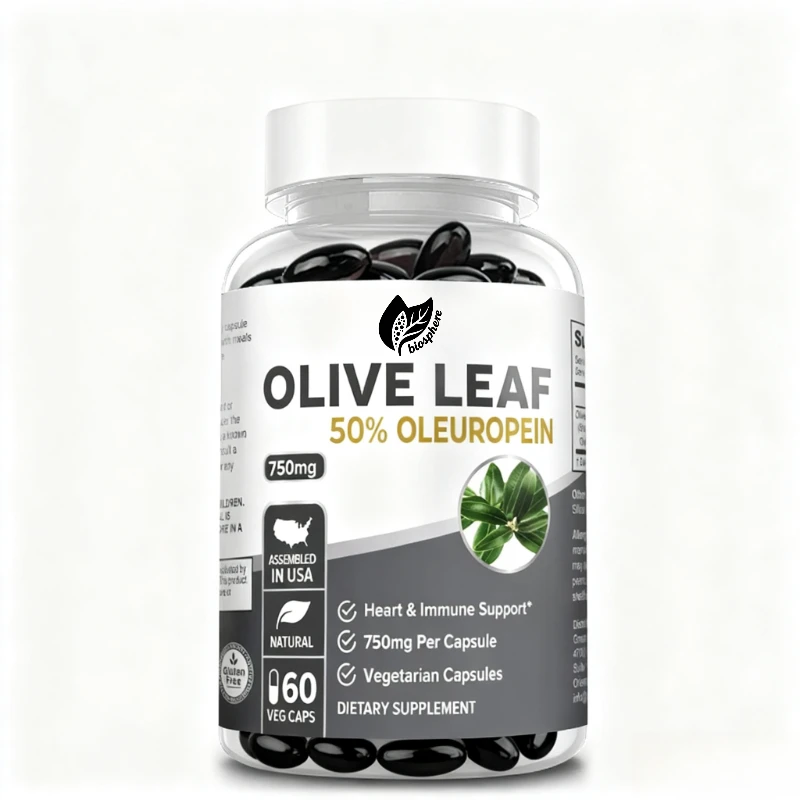 

Экстракт листьев оливы (без ГМО, без глютена) 750 мг - 50% экстракта оливы - чистый - суперконцентрированный - без масла