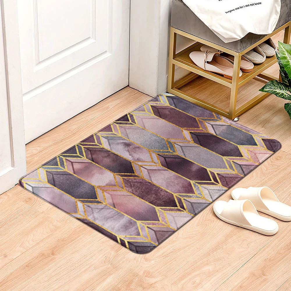 Doormat Non-Slip Waterproof Dustproof Carpet Hallway Bath Mat PVC Kitchen Mat Can Be Cut Custom Indoor Home Entrance Doormat