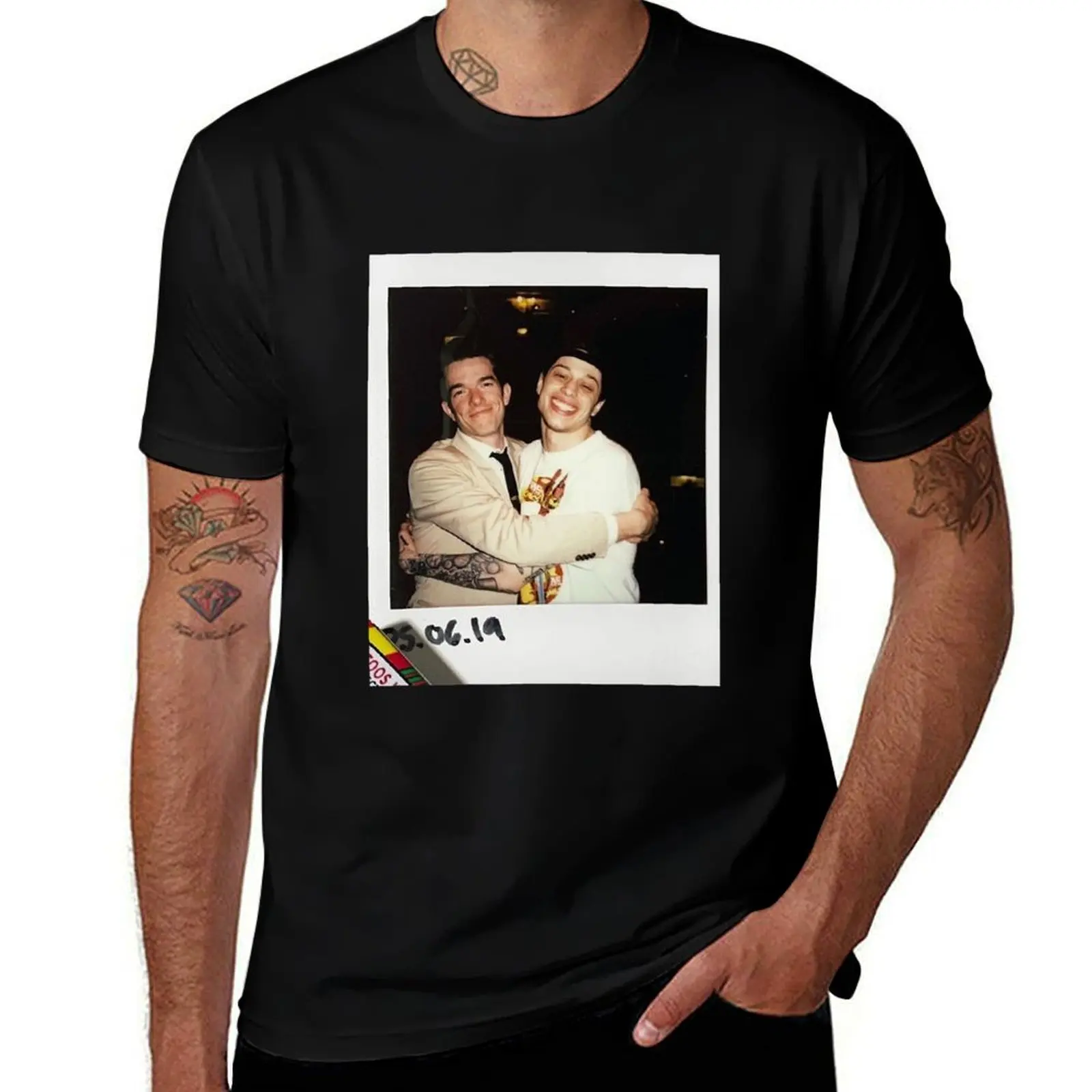 

Pete and John pete davidson, john mulaney, snl, comedy, sticker, petunia T-Shirt Large Size Loose Casual Tee