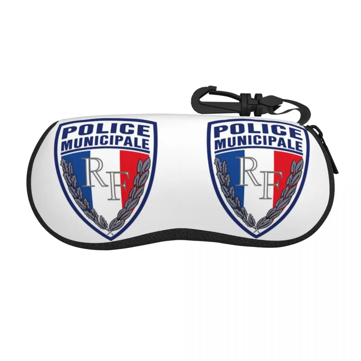 FRENCH MUNICIPAL POLICE INSIGNIA Shell Glasses Case Protective Sunglasses Box Women Men Soft Eyeglass Bag Pouch