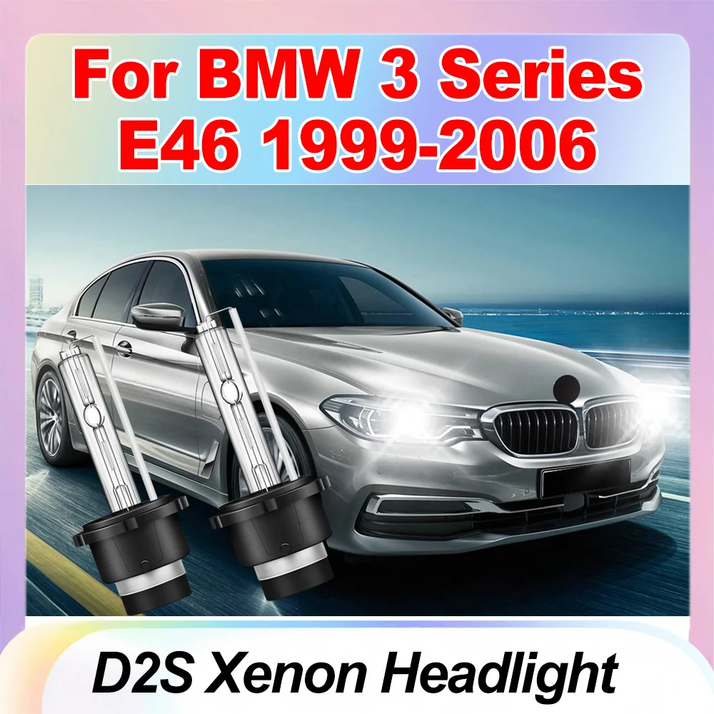 

2 шт. автомобильные фары D2S передние фары ксеноновые фары 12 В Plug And Play ксеноновые лампы 6000K супер белые для BMW 3 серии E46 1999-2006