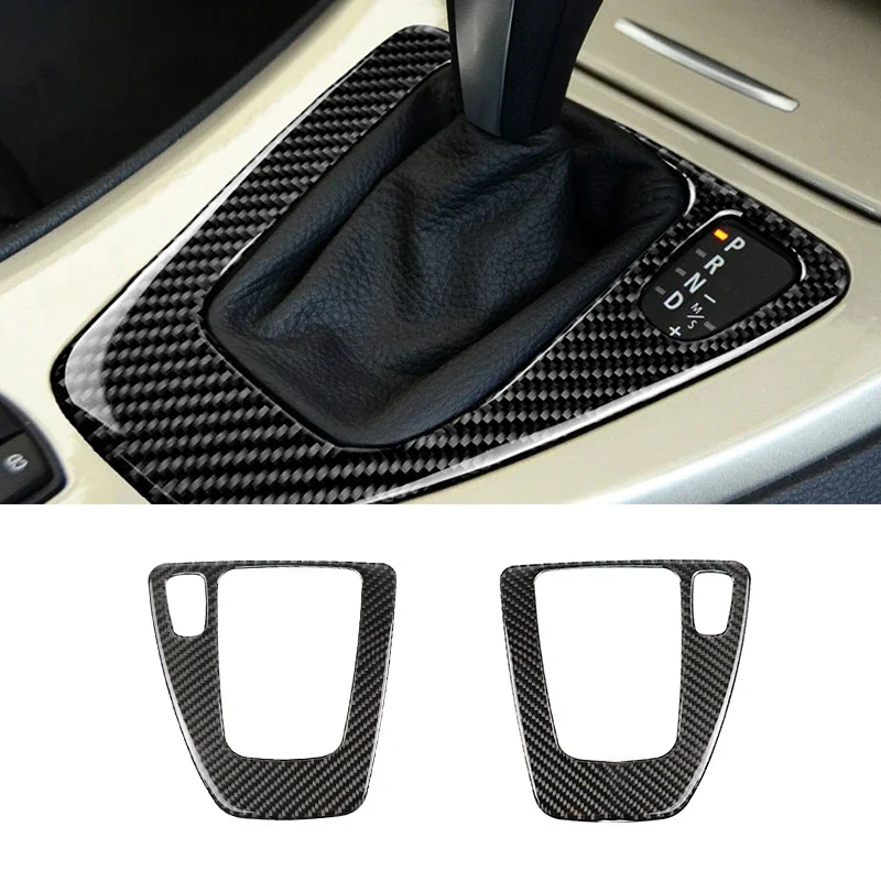 For BMW 3 series E90 E92 E93 2005 2006 2007 2008 2009 2010  2011 2012 LHD/RHD Carbon Fiber Gear Shift Control Panel Cover Trim