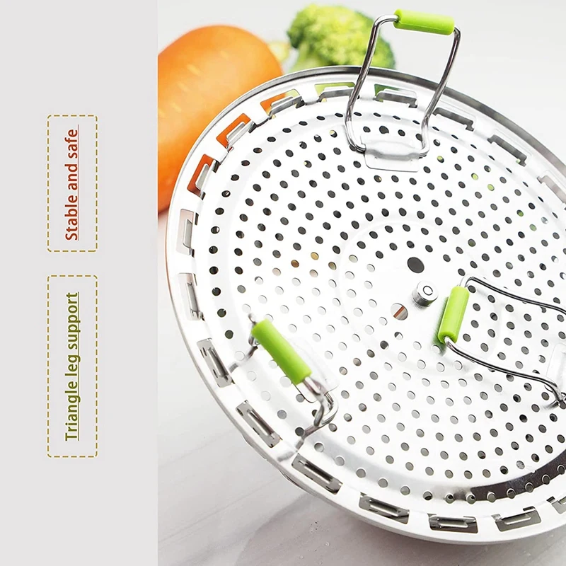 Stainless Steel Folding Vegetable Steamer Basket,Insert For Cooking Food,Expandable To Fit Various Size Pot