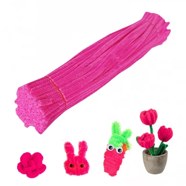 100 Stuks Twist Bar Chenille Stelen Aambeeld Draad Ambachtelijke Pijp Speelgoed Diy Strips Creatief Hobby Handgemaakt Materiaal Voor Diy Ambachtelijke Benodigdheden