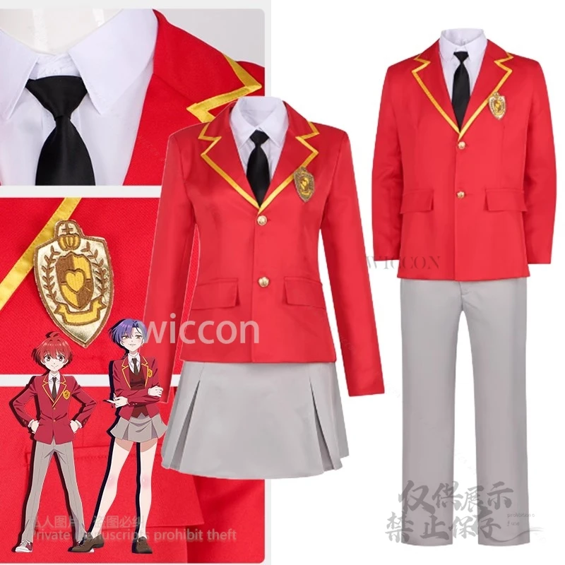 أزياء Ayase Yuu Mikadono Kazuki Niko التأثيرية أنيمي الأخوات الثلاثة مذهلة سهلة التعامل مع JK زي مدرسي أحمر للبالغين