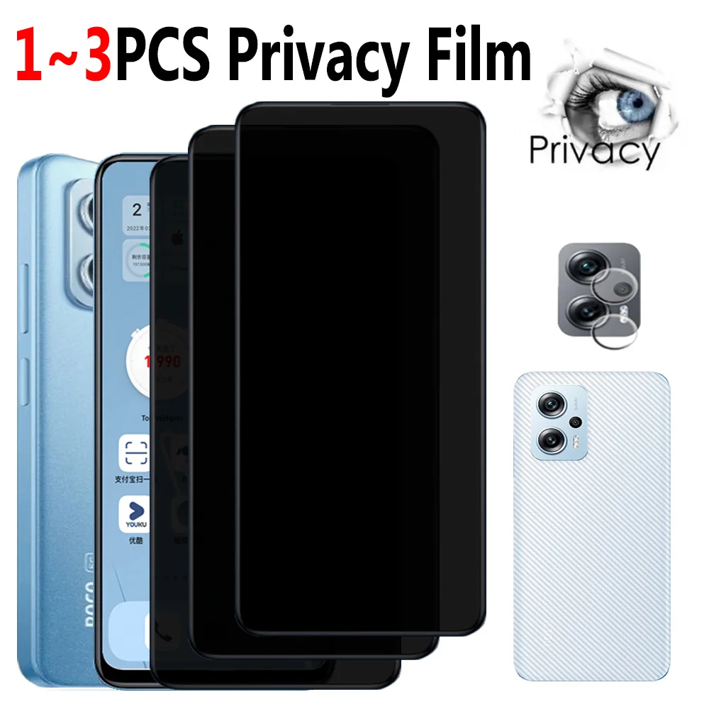 poco f5 proKaca Tempered Anti Mata-Mata Untuk xiaomi poco f5 pro 5g Privasi Pelindung Layar Poco X5 Pro x4 pro Poko f5 Privasi Kaca poko x3 nfc Film Anti Mengintip Poco X3 NFC pocoX4gt Kaca Anti Silau poco f 5 pocco x5