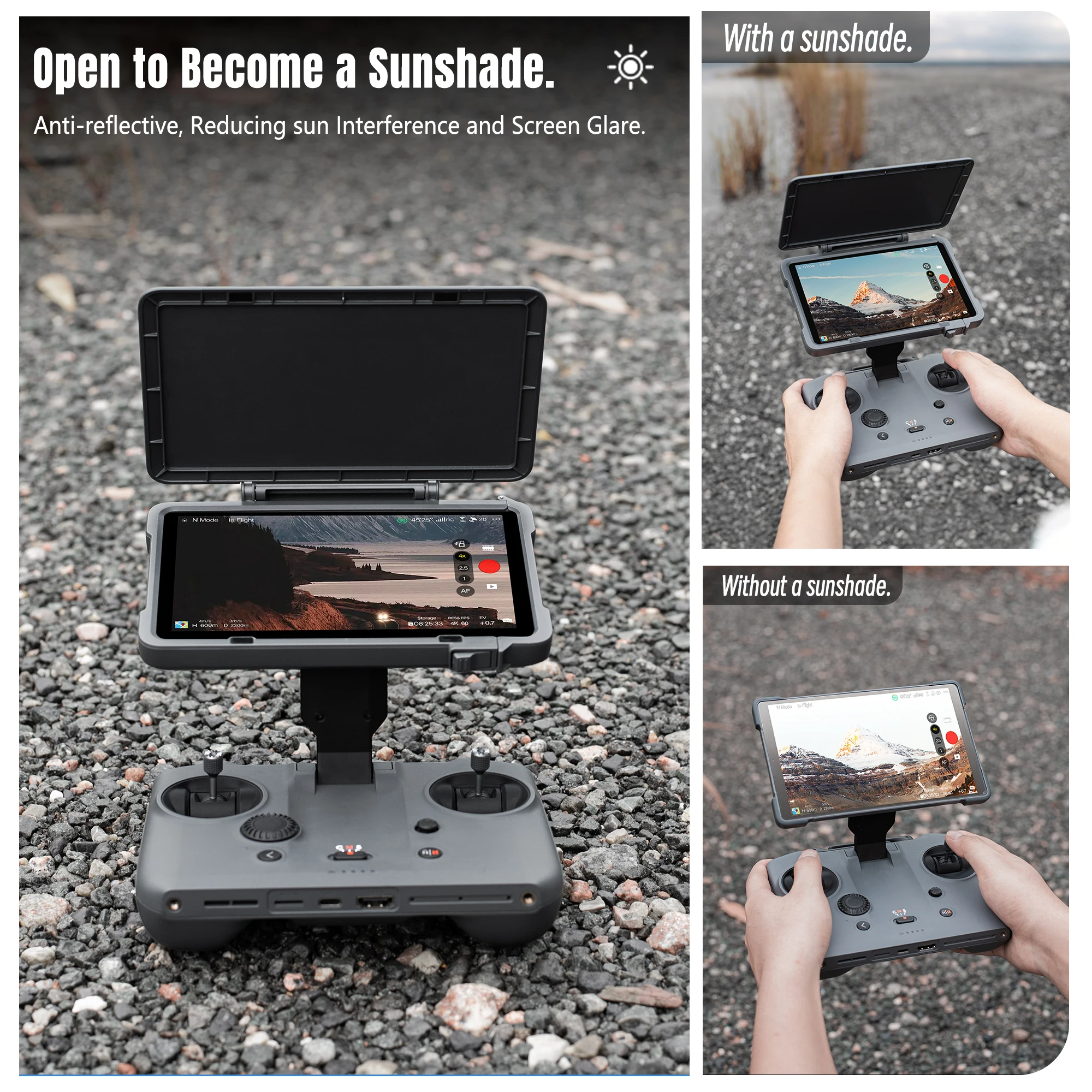 

Солнцезащитный козырек 2-в-1 для пульта дистанционного управления DJI RC Pro 2, устойчивая к царапинам защитная пленка для экрана, пылезащитный защитный чехол, аксессуары