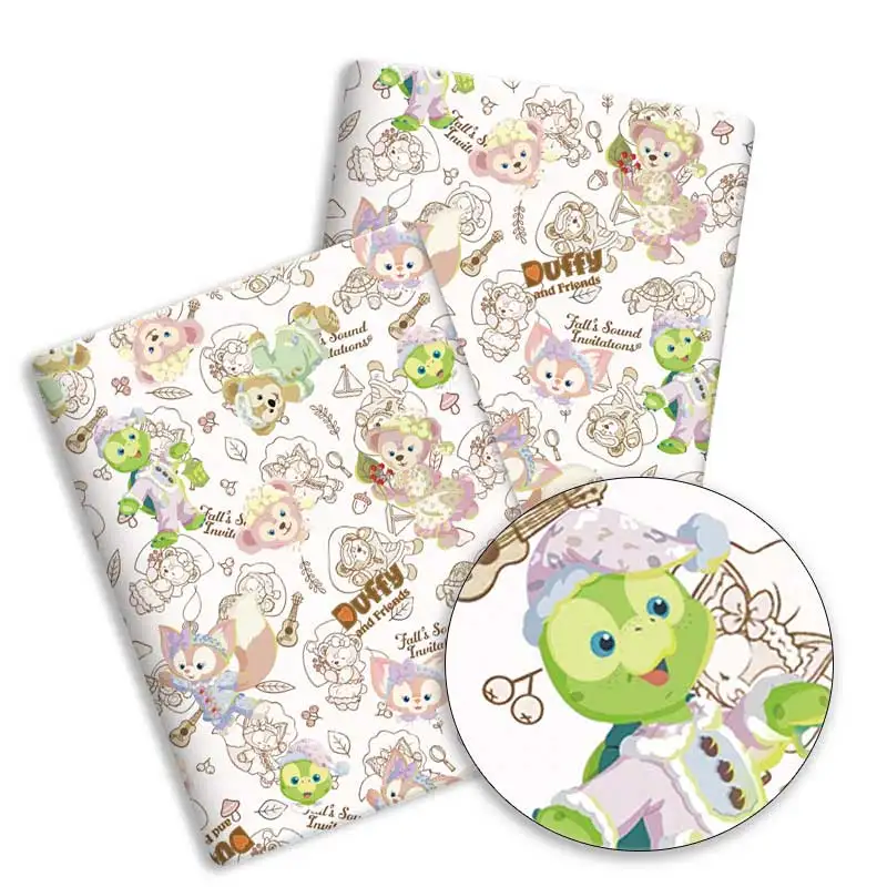 Disney fabric 140x50CM Cartoon cotton fabric Patchwork Tissue Kid Home Textile Sewing Doll Dress Curtain Polyester cotton Fabric image 6