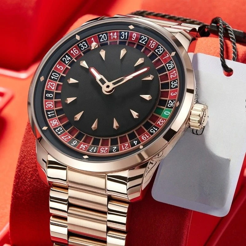 Casino Roulette Men's Watches Trend Personalized Luminous Mechanical Watches, Christmas Halloween Gifts