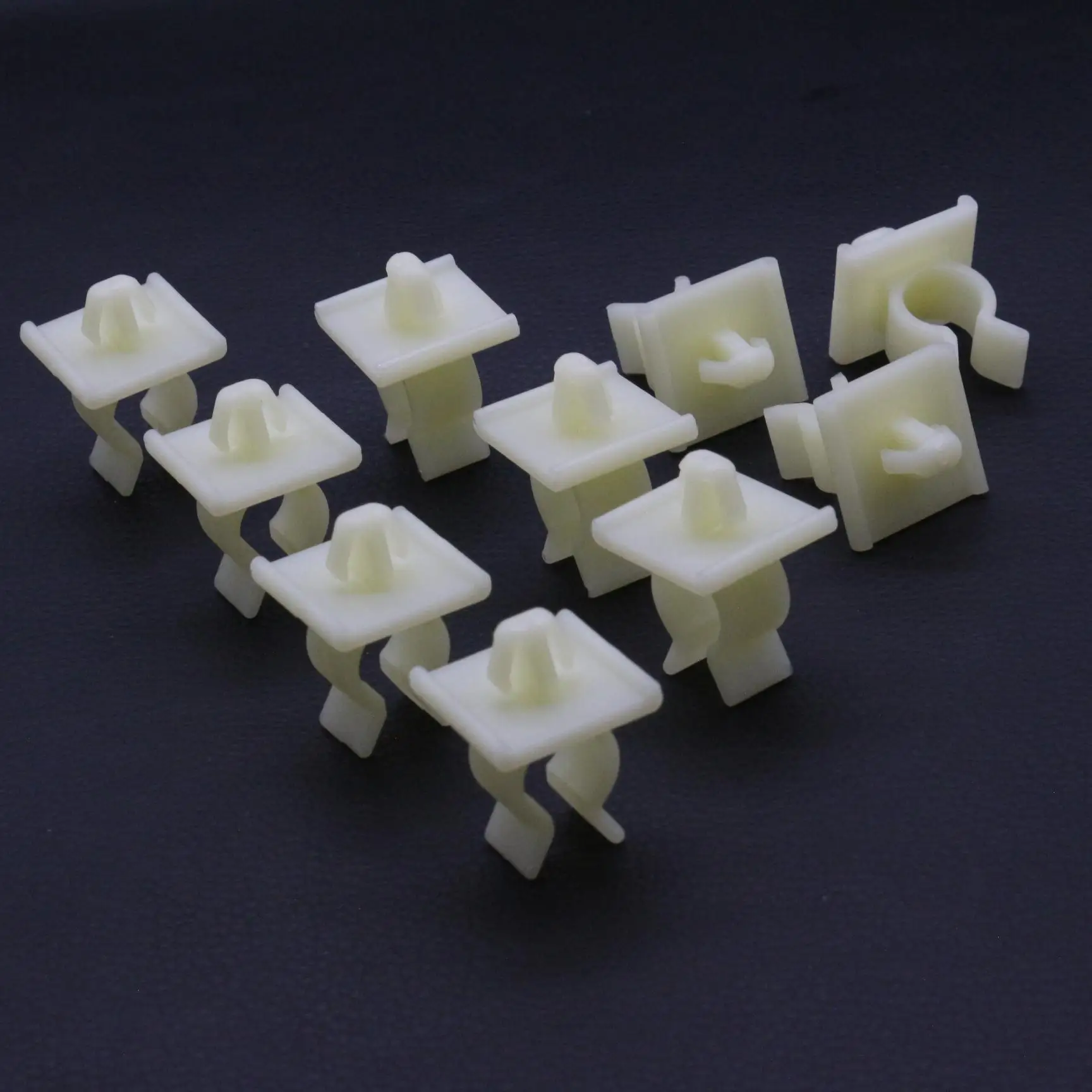 

10 Pieces Nylon Hood Prop Support Rod Clips Fastener Retainers Fit For Nissan 24220-899896 White Snaps Into 8mm Hole Holds 10mm