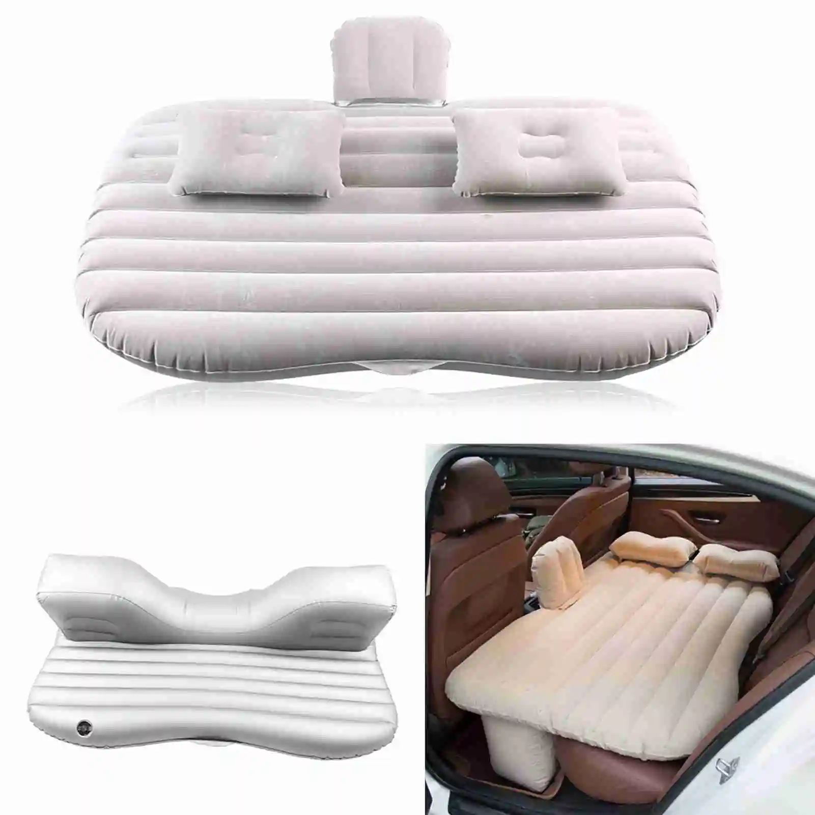 Car Inflatable Bed Back Seat Mattress Airbed for Rest Sleep Travel Camping