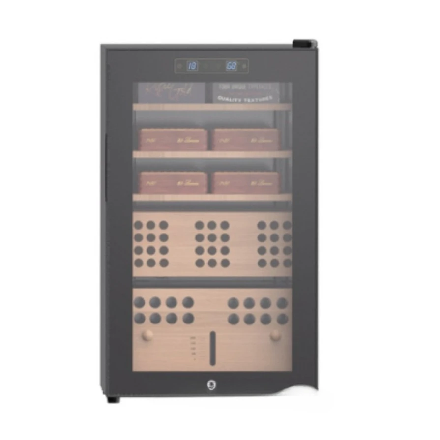 

Compressor air-cooled cigar cabinet constant temperature and humidity maintenance cedar wood humidity control