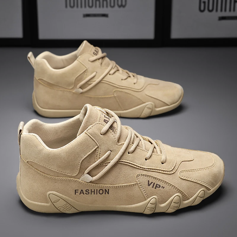 

Men's Work Sports Shoes Leather Surface Fall Summer Construction Waterproof Anti-slip Wear-resistant Fleece-lined Trendy Shoes