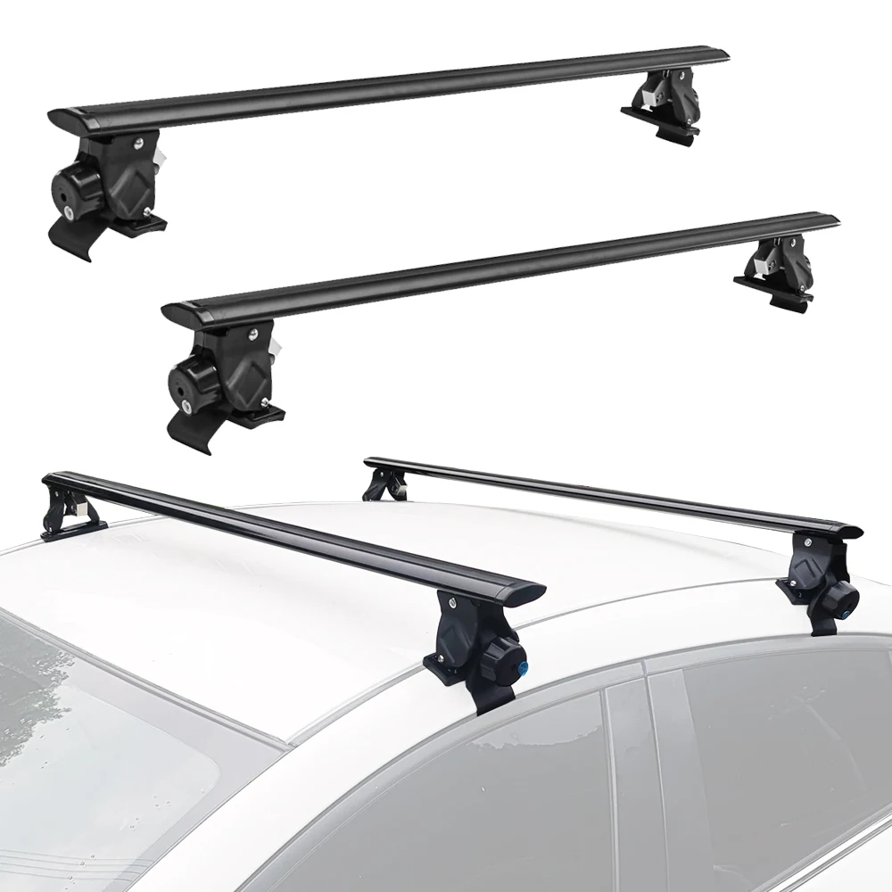 SHITURUI 2Pcs Roof luggage rack crossbar, universal aluminum alloy crossbaAluminum Alloy Side Bars Cross Rails Roof Rack Luggage