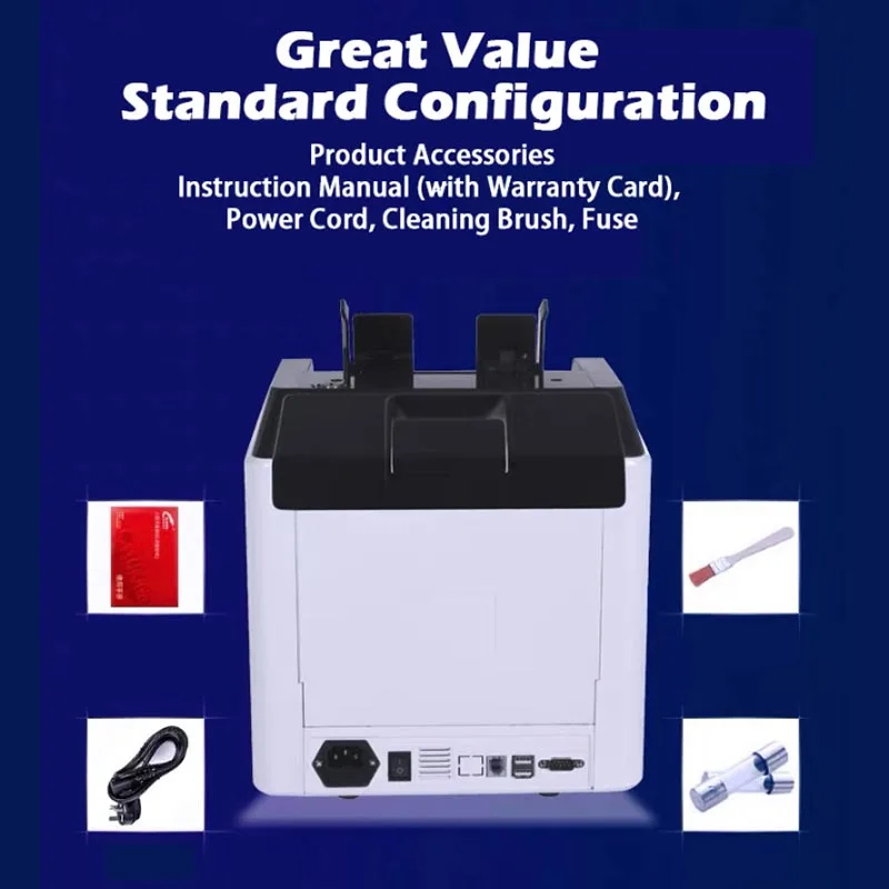 2 CIS Banknote Sorter Intelligent Cash Counting Machine Equipped Fitness Mix Value Money Counter Counterfeit Multi-currency