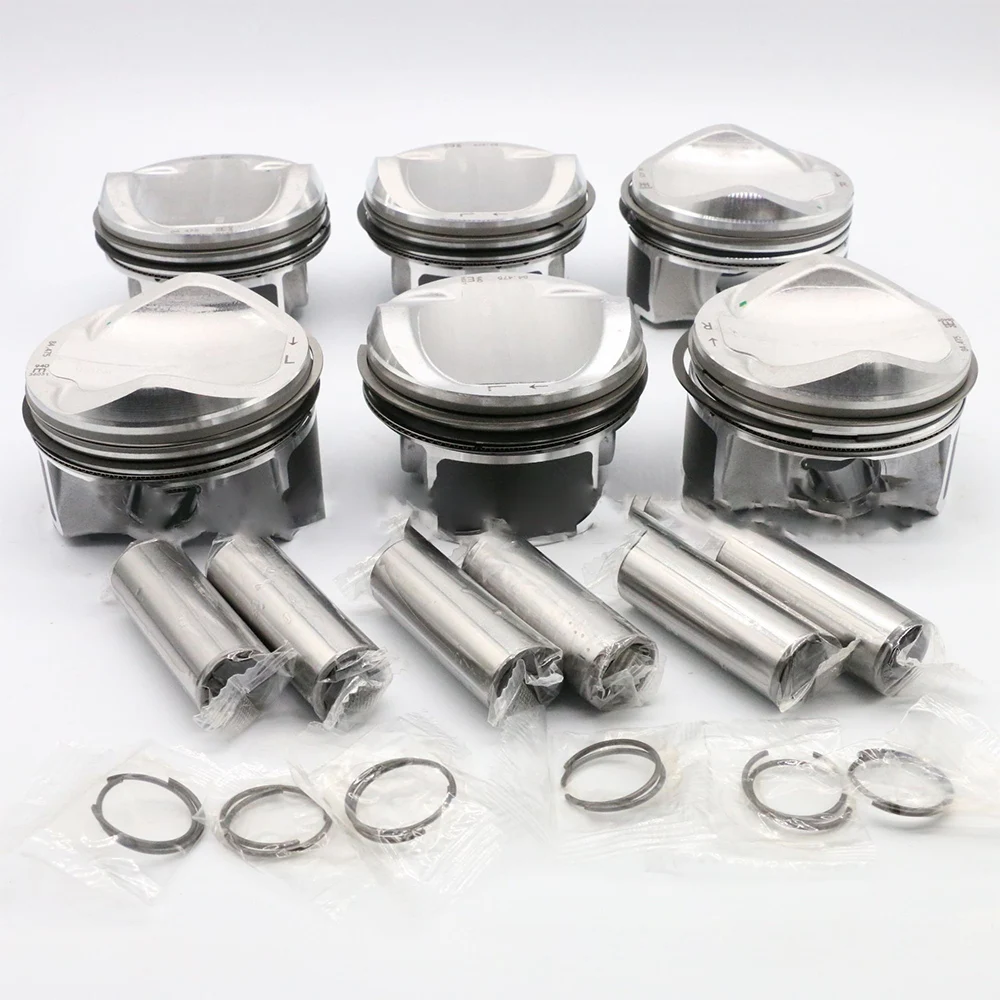 6pcs Pistons Rings Set for Audi A4 A5 A6 A7 A8 Q5 Q7 S4 for Volkswagen Touareg 3.0 TFSI 06E107065DM 06E107066DM 06E198151Q