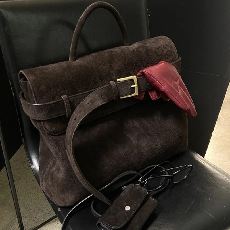 

Повседневная сумка через плечо в стиле ретро с пряжкой из матового бархата, модная дизайнерская сумка для поездок на работу
