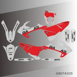 For Gas Gas GASGAS EC 200 250 300 2018 2019 2020 Graphics Decals Stickers Background Custom Number