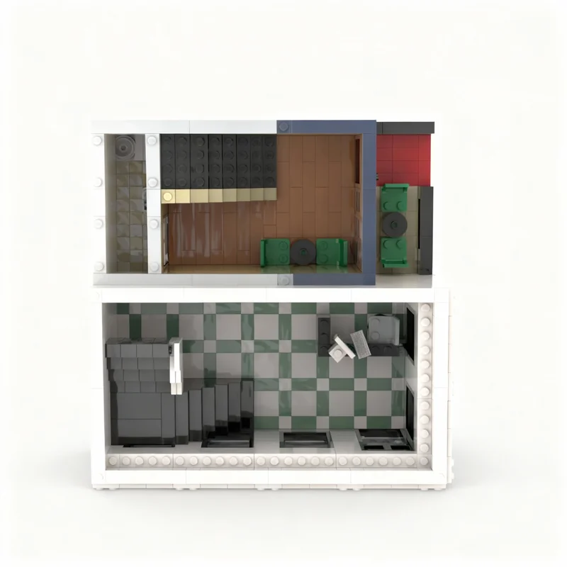 2930 pièces MOC Blocs de construction modulaires de paysage urbain, modèle de bâtiment de bureau ancien, jouets d'architecture, idée de cadeaux de Noël, éducation créative pour enfants