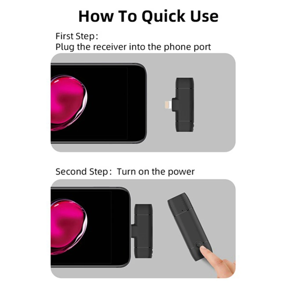 Micrófono Lavalier inalámbrico TYPE-C 2,4G para Youtubers de teléfonos Android, transmisión en vivo, Vloggers TikTok Video