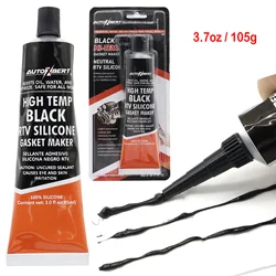 105g 3.7oz Black RTV Gasket Maker Sealant Multipurpose Silicone Engine High Temp Temperature Waterproof Oil Resistant Tube