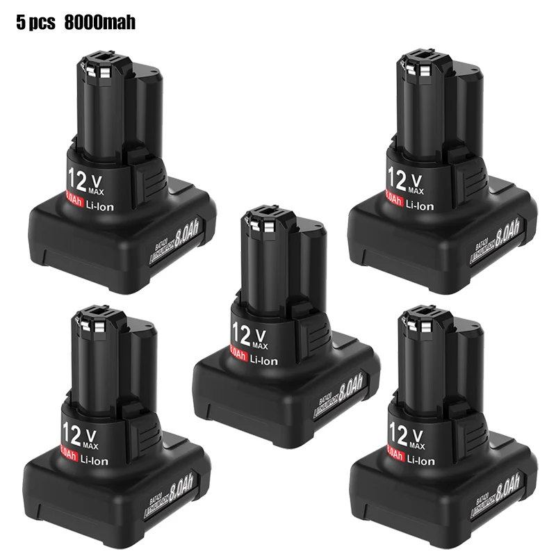 8.0Ah BAT420 Batterij Voor Bosch 12V Li-ion Vervangende Batterij voor Bosch BAT411 BAT412 BAT413 BAT414 12V Batterij draadloze Power T