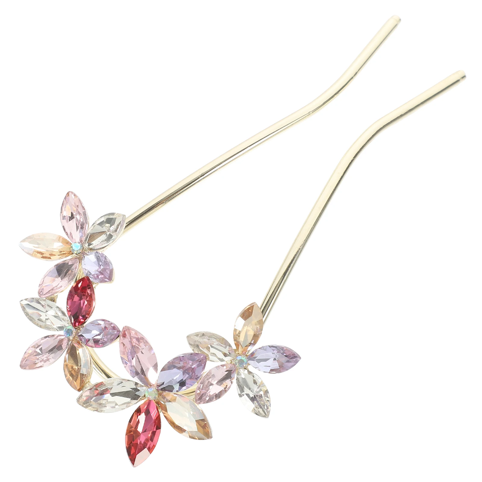 

Crystal U-shaped Hairpin Purple Rhinestone Wedding Accessories Bridesmaid Hair Styling Pins French Elegant Hair Accessories