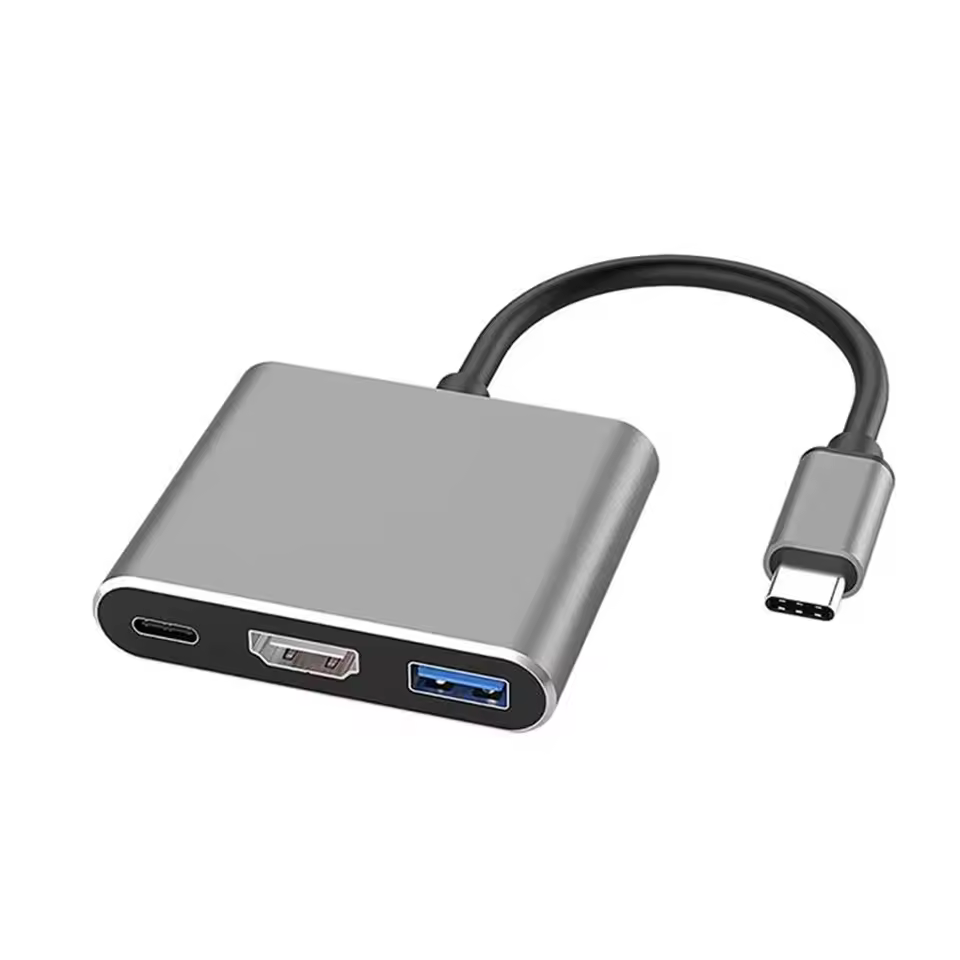 4K 3 in 1 USB C 허브 이미지