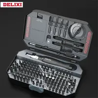 DELIXI 145 in 1 Screwdriver Set with Storage Box Precision Magnetic Screw Driver Bits for Mobile Phone Repair Screwdriver Kit