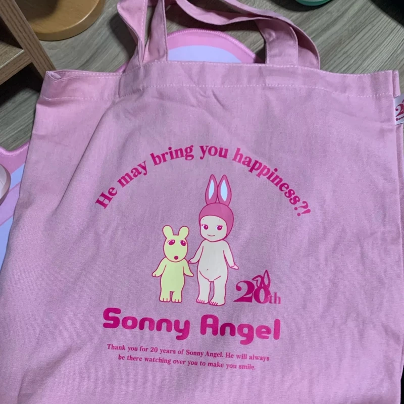 Sonny Angel 15th Anniversary Catalog periphery Cartoon Bag Cute Rabbit Ear Band Pocket Yellow Drawstring Storage Gift Bag Cloth