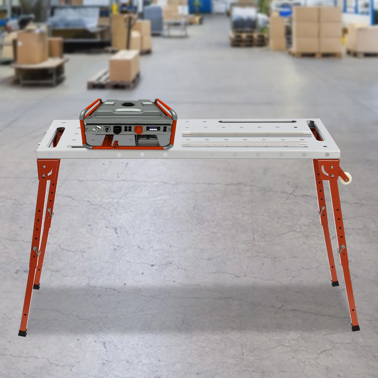 Adjustable Portable Welding Table Welding Workbench Table Folding Work Bench for Welding, Sawing, Drilling