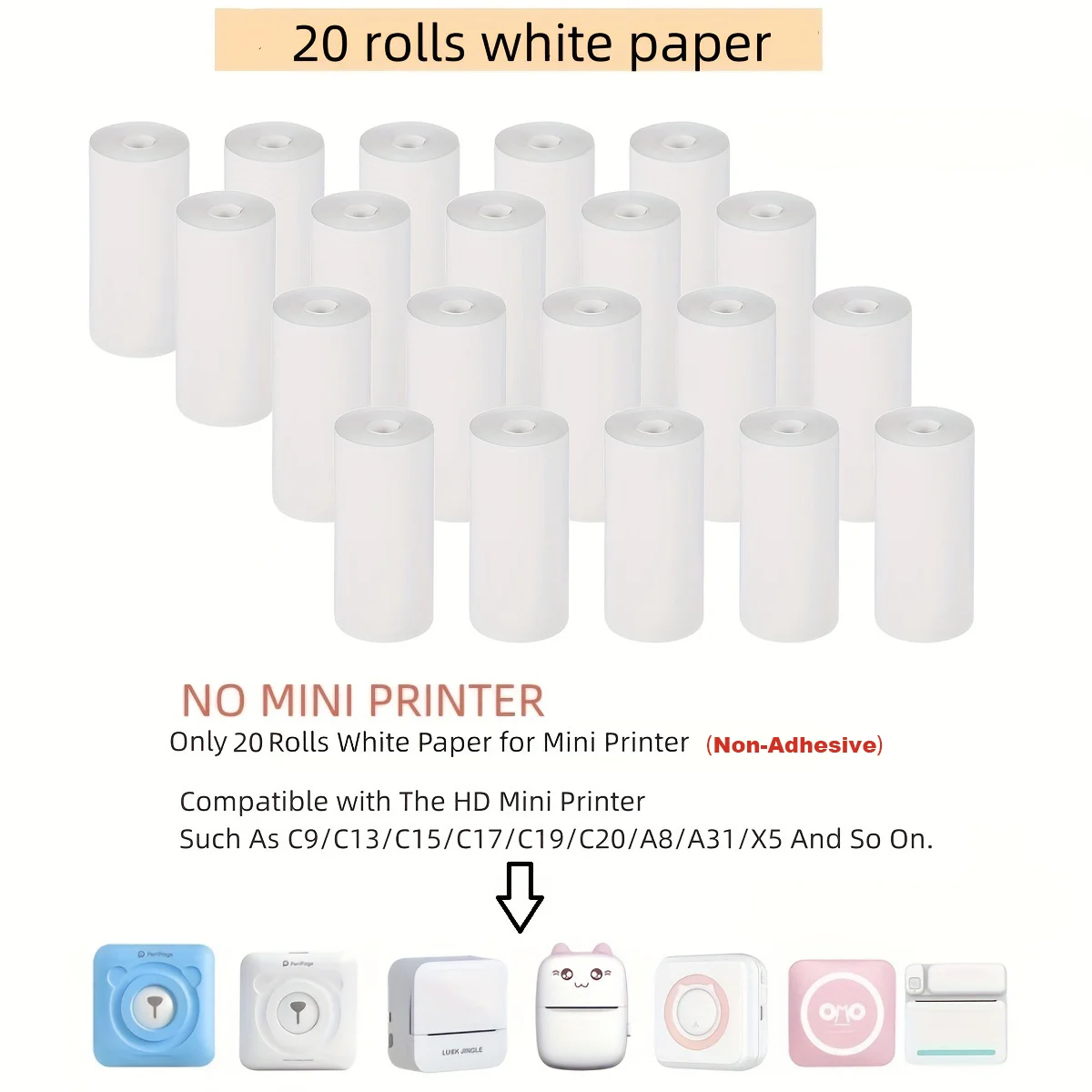 Papel térmico MINI impresión autoadhesiva etiqueta adhesiva para Mini impresoras máquina de Pose pegatinas de cámara para niños rollos de 57mm de