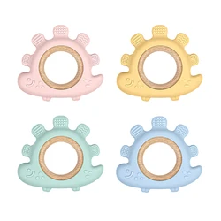 Silicone Teething Ring Pulseira para o bebê, Brinquedos Teether Food Grade, Dente Sensorial, 1Pc