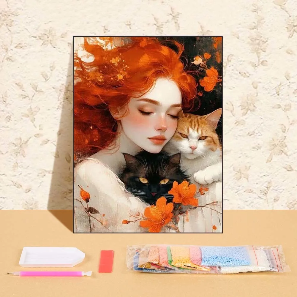 

Diamond Painting Cartoon Girl Full Round Drill 5D DIY Diamond Mosaic Picture Of Rhinestones For Bedroom Wall Handmade Hobby