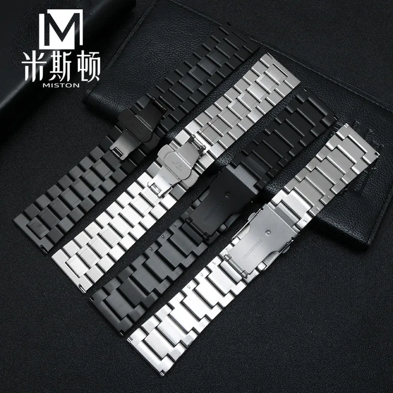 Stainless steel strap bracelet for seven on Friday, Desai 22mm 24mm 26mm 28mm 30mm metal strap large size men's metal solid band