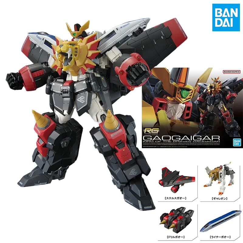 

Bandai Original The King of Braves GaoGaiGar Anime Model RG 1/144 GaoGaiGar Action Figure Assembly Model Toys Gifts for Children