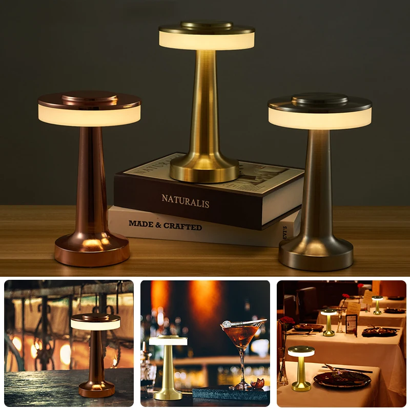 Imagem -06 - Toque Led Carregamento Table Lamp Noite ao ar Livre Luz Decorativo Desk Lamp Criativo Jantar Hotel Bar Café Sala de Estar