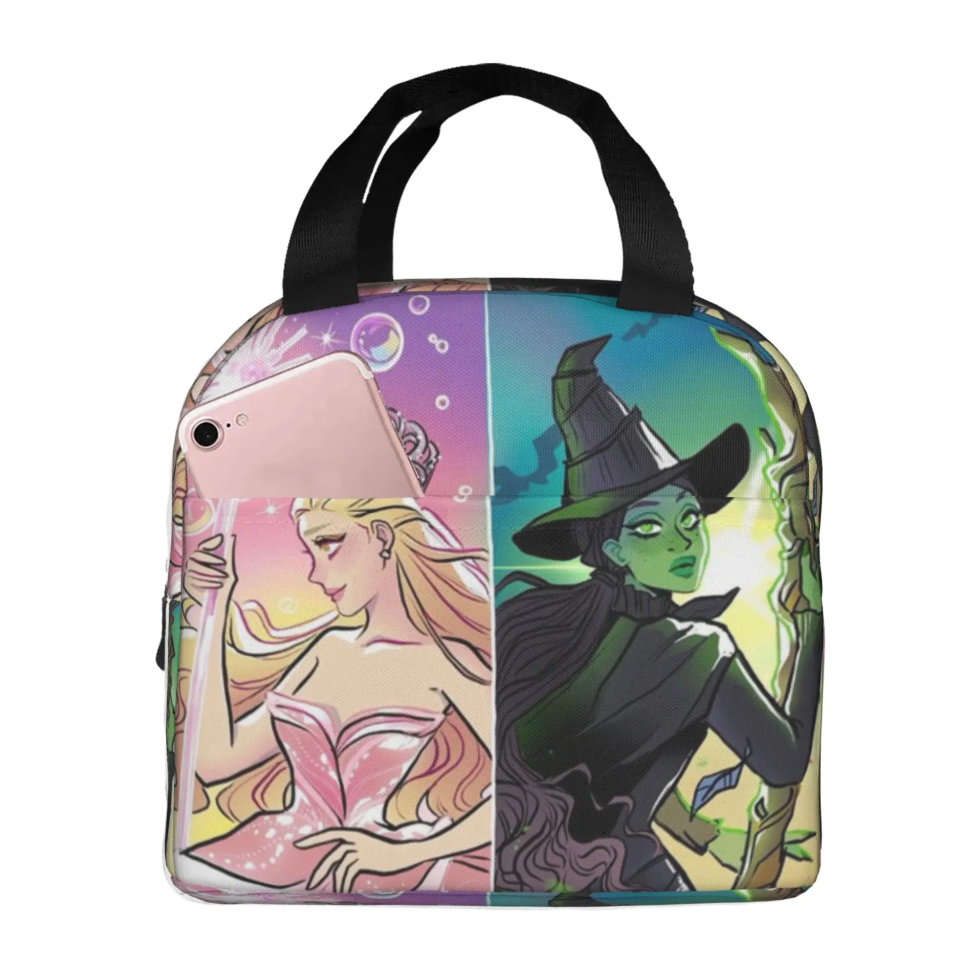 W-Wickeds Lunch Bag Men Women Magic Movie Cooler Warm Insulated Lunch Boxes for School
