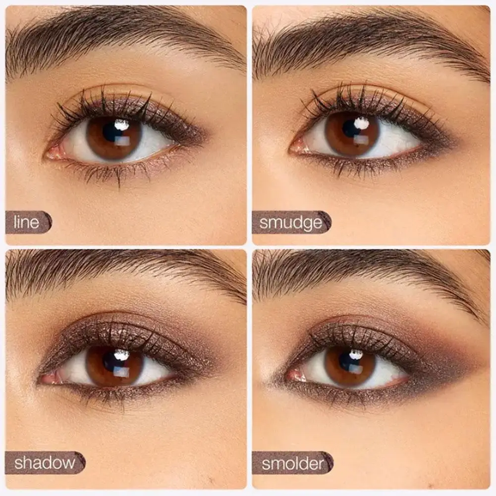 HYPNOTIC المؤشر اللون الطبيعي حريري السلس كحل 6 ألوان 2in1 تصميم الظل بطانة الثنائي ظلال العيون وكومبو #4