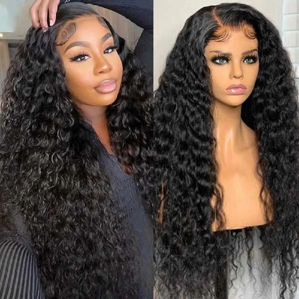 

Water Wave Lace Front Wigs Human Hair Wigs for Black Women 180% Density 13x4 HD Lace Front Glueless Wigs Human Hair Pre Plucked