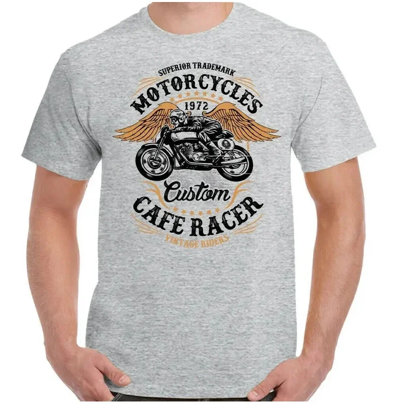 Biker men cotton T-shirt motorbike big size cafe racer streetwear classic big size tee oldschool Choppers motorcycle top S-4XL