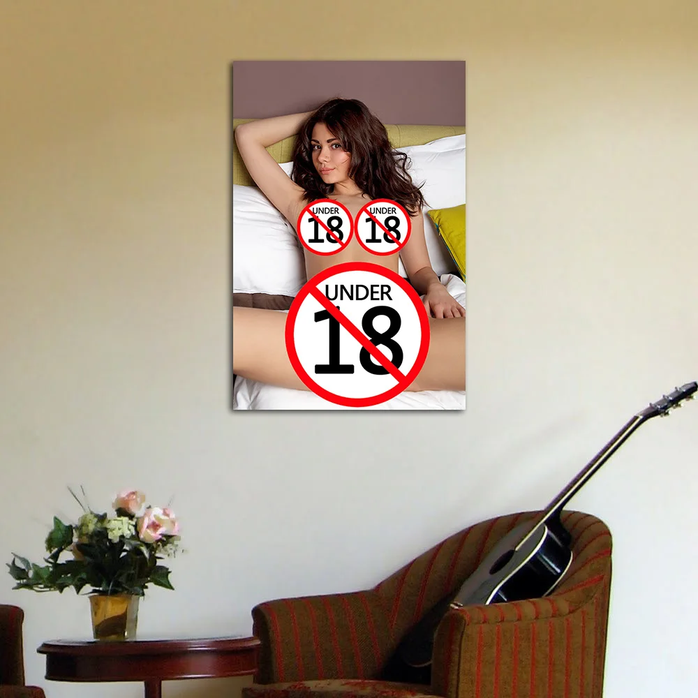 Uncensored Wall Art Posters and Prints Nude Beauty Young Girl Photo Adult Canvas Paintings For Living Room Home Decor