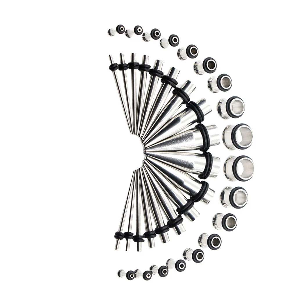 Stud Earrings Fake Taper Stretching Kit Expanders Body Puncture Auricle Piercing Plugs