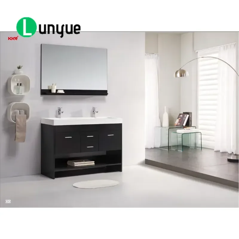 Modern European Wall Mounted Resin Acrylic Bathroom Vanity Set with Sink Classic Style Mobile Phone Storage Bag KKR Material