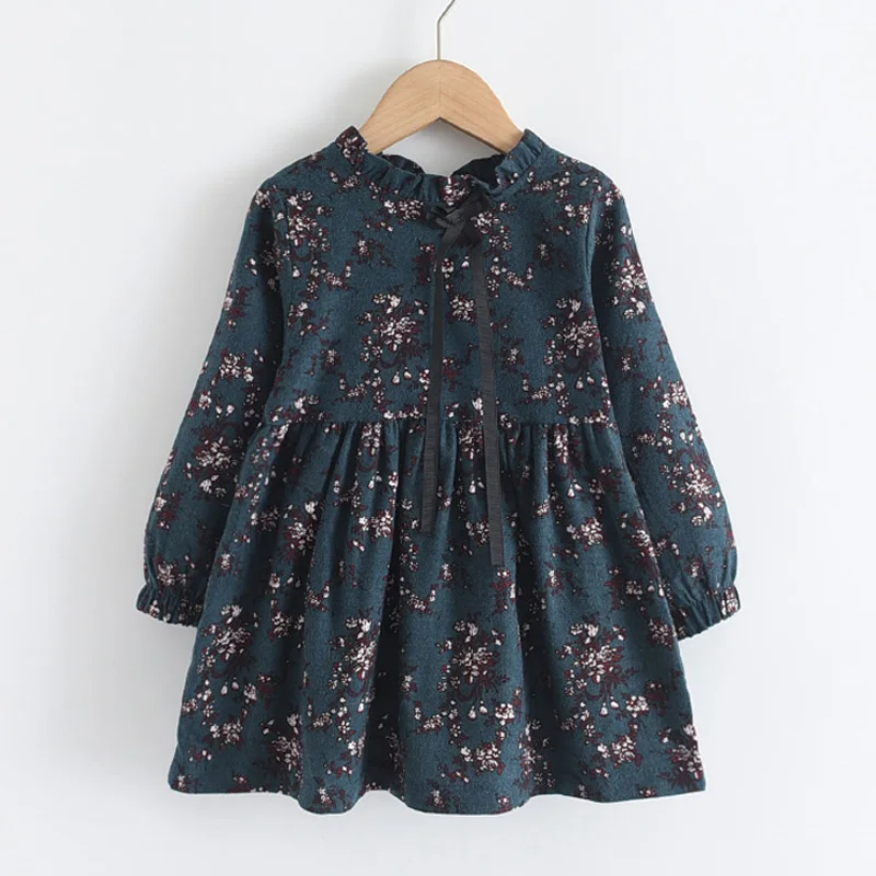 Bear Leader Nuovo Autunno Ragazze Vestono Primavera Bambini Abito da principessa Casual Costumi floreali Abbigliamento per bambini Abiti a fiori 2-8