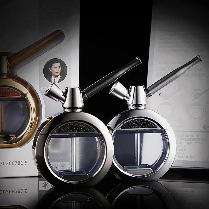 ZOBO الشيشة الأنابيب سبائك الزنك الصغيرة التي يسهل اختراقها تصفية حامل السجائر الرجال والنساء النرجيلة مجموعة مزدوجة تصفية الدخان الأنابيب مجموعة التبغ