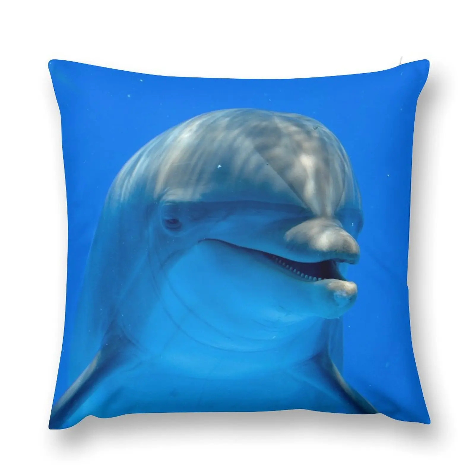 

Smiling Happy Dolphin Throw Pillow Sofa Pillow Cover Pillow Covers Decorative