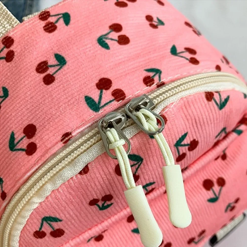 Mini Small Backpack Fashion Portable Large Capacity Multiple Pocket Travel Rucksack Corduroy Women\'s Backpack Women Ladies