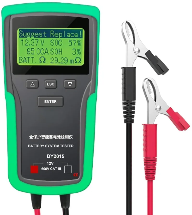 DY2015 12v Automotive Battery System Tester Capacity Maximum Electronic Load Battery Start Charge Test Digital Diagnostic Tool